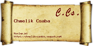 Chmelik Csaba névjegykártya